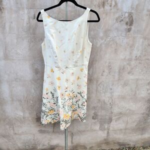Loft outlet floral flit and slight flare retro inspired floral dress